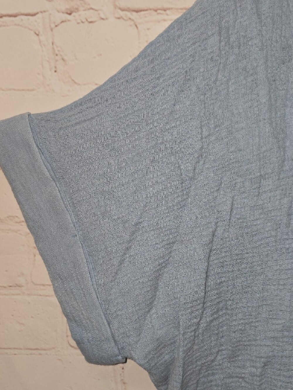 Umgee Light Denim Mineral Wash Gauze Cotton Lagenlook Tunic Boho Coastal NWT - Picture 5 of 16